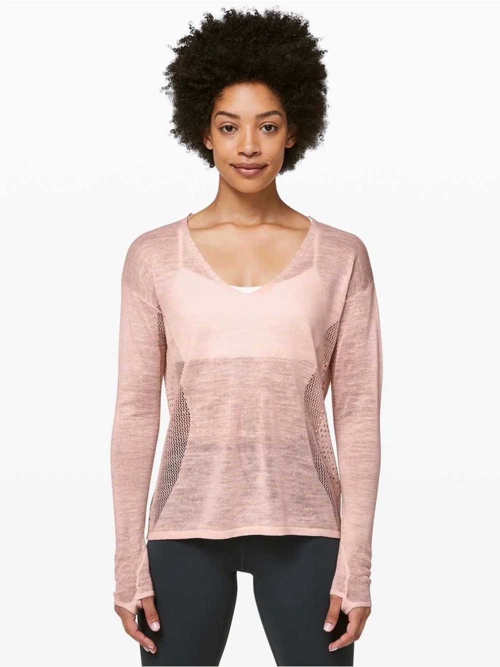 Lululemon Still Movement Sweater *Linen in Butter Pink Size 8/10